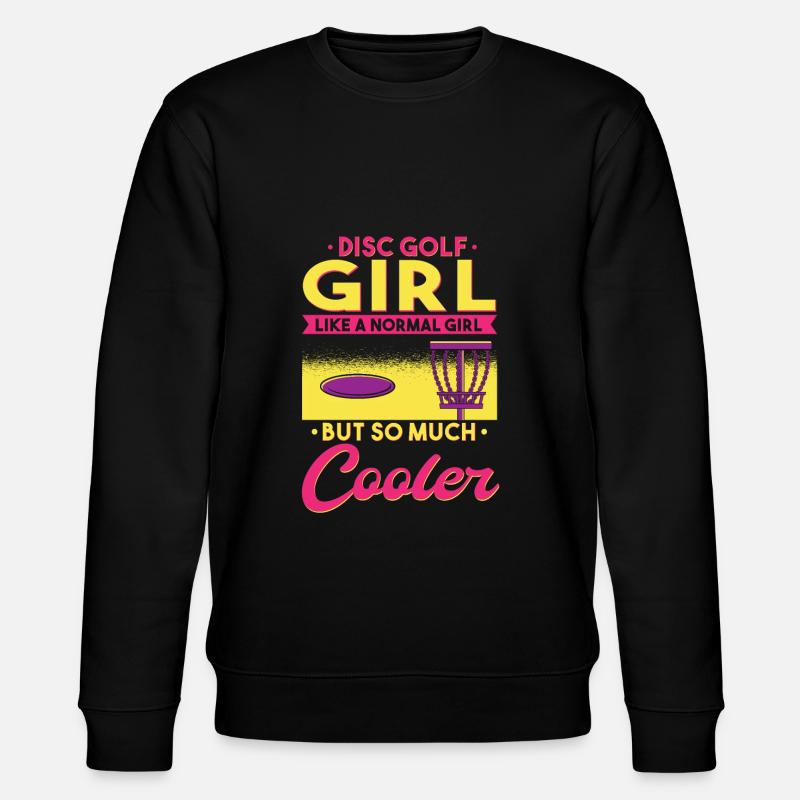 Disc Golf Girl Spruch - Stanley/Stella Unisex Bio-Sweatshirt CHANGER - Schwarz