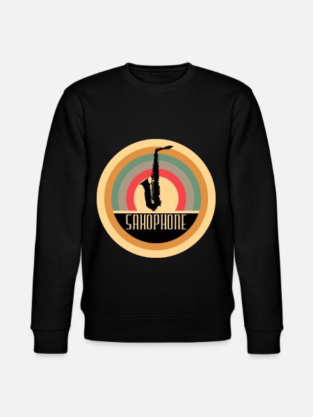 Saxophone Accessories Gift Idea - Stanley/Stella CHANGER Unisex Organic Sweatshirt - black