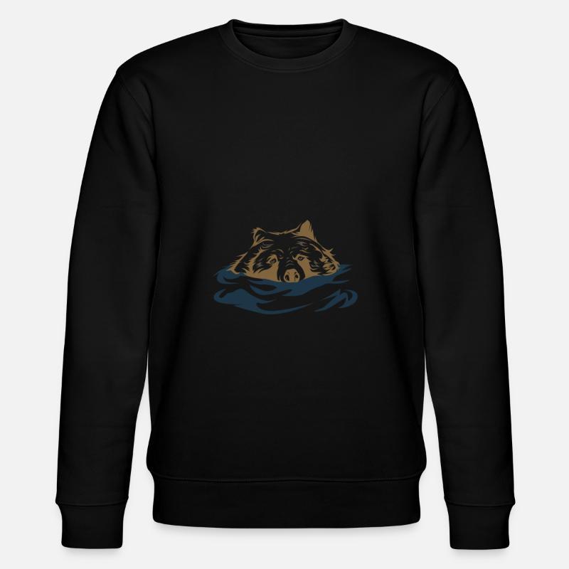 Grizzly bear nager idée cadeau - Sweat bio CHANGER Stanley/Stella Unisexe - noir