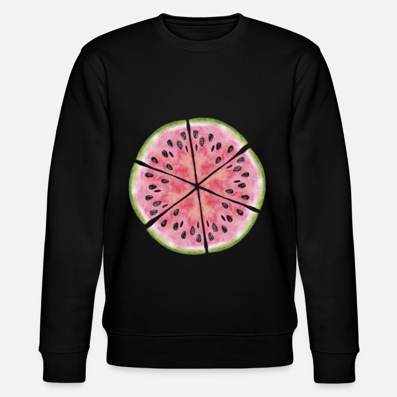 Wassermelone Obst Melone - Stanley/Stella Unisex Bio-Sweatshirt CHANGER  - Schwarz