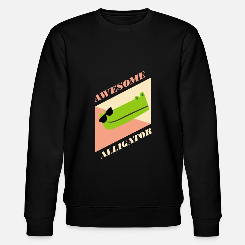 alligator - Stanley/Stella CHANGER Unisex Organic Sweatshirt - black