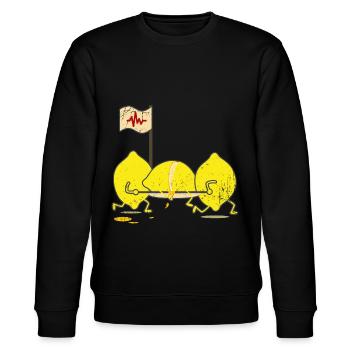 Limonade - Stanley/Stella Unisex Bio-Sweatshirt CHANGER  - Schwarz - Vorne - Nik (191cm) & Marisol (170cm)