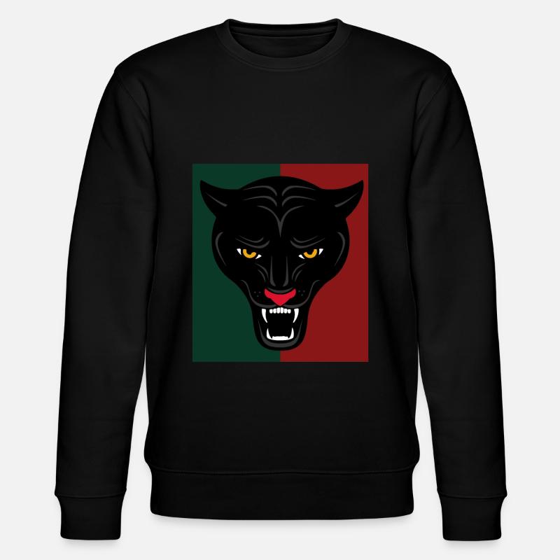 Jaguar schwarze Panther Geschenkidee - Stanley/Stella Unisex Bio-Sweatshirt CHANGER  - Schwarz