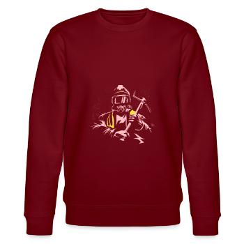 firefighter - Stanley/Stella CHANGER Unisex Organic Sweatshirt - burgundy - Front - Nik (191cm) & Marisol (170cm)