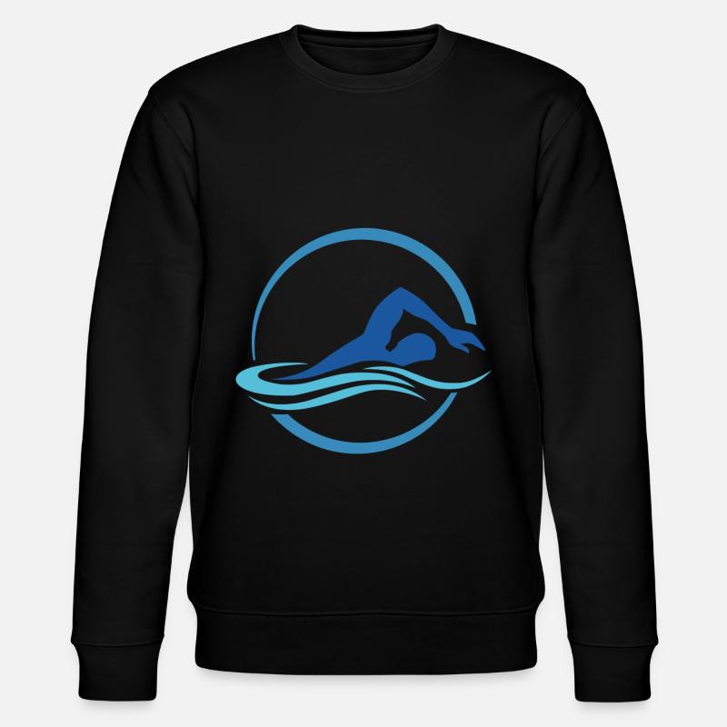 Swimming summer sun beach gift - Stanley/Stella CHANGER Unisex Organic Sweatshirt - black