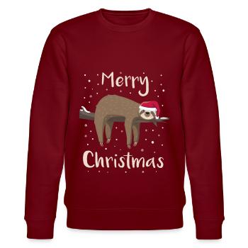 Paresse noël paresse joyeux noël - Sweat bio CHANGER Stanley/Stella Unisexe - bordeaux - Devant - Nik (191cm) & Marisol (170cm)