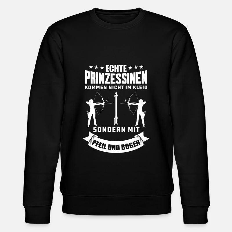 Lustiges Bogenschießen Bogenschützin Geschenk - Stanley/Stella Unisex Bio-Sweatshirt CHANGER  - Schwarz