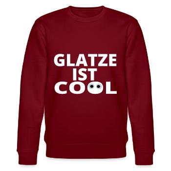 Glatze Maenner Geschenk Haare Lustig - Stanley/Stella Unisex Bio-Sweatshirt CHANGER  - Burgunderrot - Vorne - Nik (191cm) & Marisol (170cm)