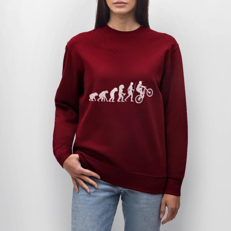 Fahrrad Evolution Entwicklung Steinzeit Freizeit Stanley/Stella Unisex Bio-Sweatshirt CHANGER 