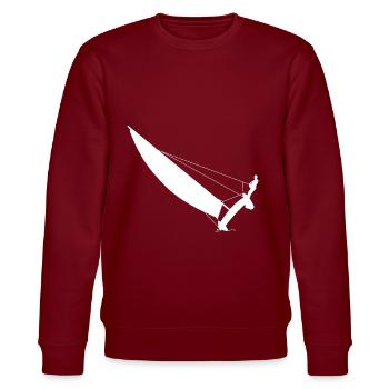 Catamaran - Stanley/Stella CHANGER Unisex Organic Sweatshirt - burgundy - Front - Nik (191cm) & Marisol (170cm)