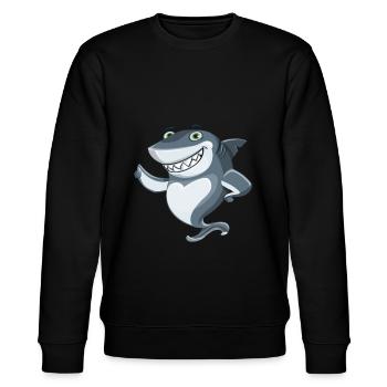 haifisch - Stanley/Stella Unisex Bio-Sweatshirt CHANGER  - Schwarz - Vorne - Nik (191cm) & Marisol (170cm)
