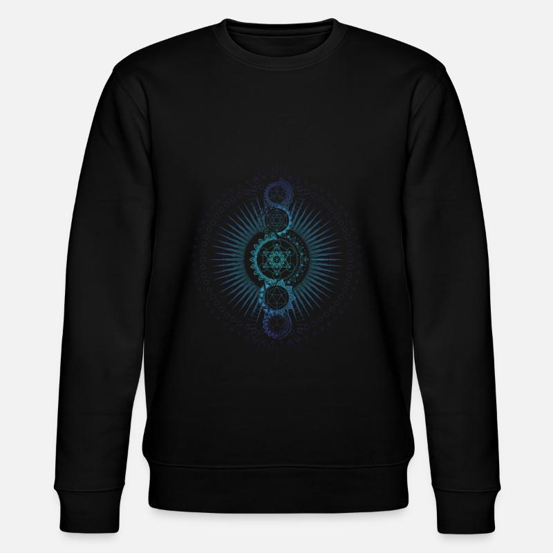 Sacred Geometry Metatron's Cube Gradient - Stanley/Stella CHANGER Unisex Organic Sweatshirt - black