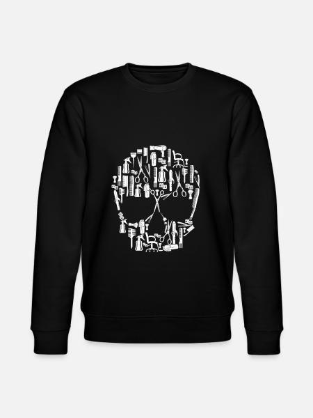 Skull from different tools barber - Stanley/Stella CHANGER Unisex Organic Sweatshirt - black