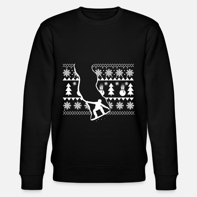 Snowboarder laid de Noël - Sweat bio CHANGER Stanley/Stella Unisexe - noir