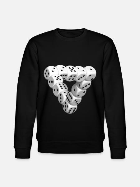 Cube Dices Cubes Illusion - Stanley/Stella økologisk unisex-sweatshirt CHANGER  - sort