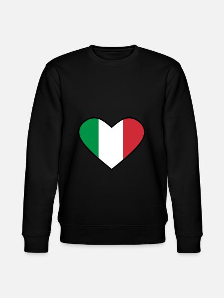 Italian heart - Stanley/Stella CHANGER Unisex Organic Sweatshirt - black