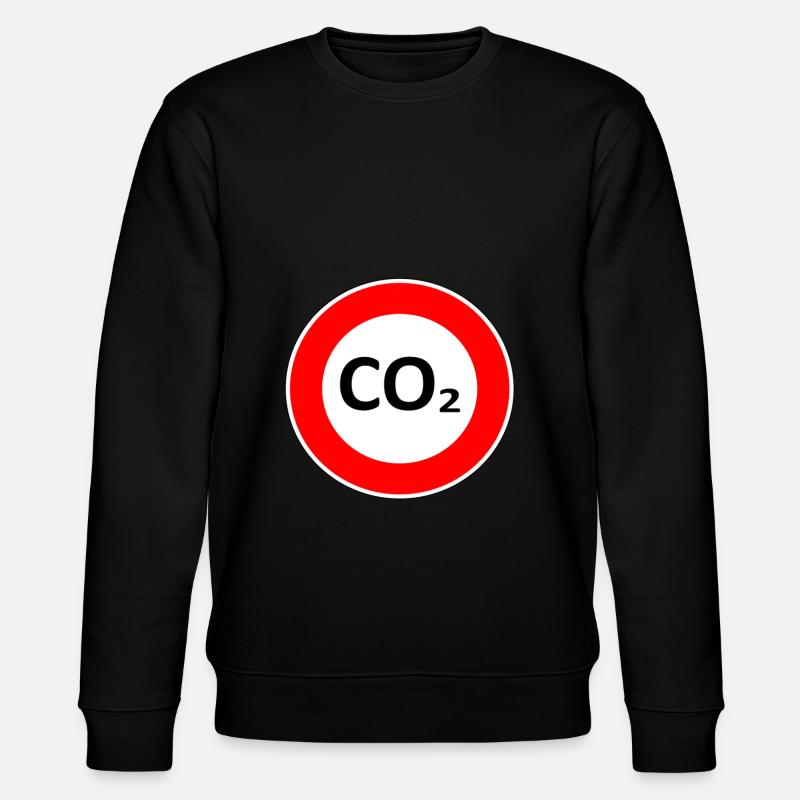CO2 Schild - Stanley/Stella Unisex Bio-Sweatshirt CHANGER  - Schwarz