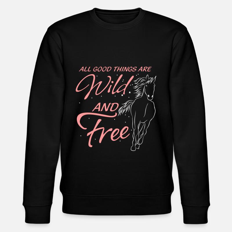 Wild and free riding - Stanley/Stella CHANGER Unisex Organic Sweatshirt - black