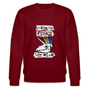 Einhörner nicht Toter Punk lustige Kopf - Stanley/Stella Unisex Bio-Sweatshirt CHANGER  - Burgunderrot - Vorne - Nik (191cm) & Marisol (170cm)