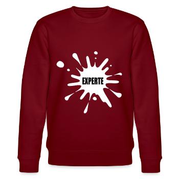 Experte - Stanley/Stella Unisex Bio-Sweatshirt CHANGER  - Burgunderrot - Vorne - Nik (191cm) & Marisol (170cm)