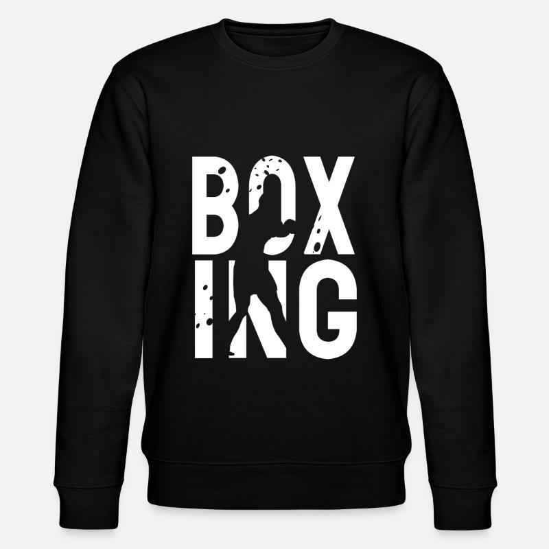Boxing Silhouette - Stanley/Stella Unisex Bio-Sweatshirt CHANGER  - Schwarz