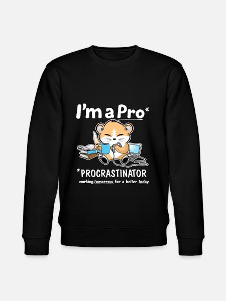 Procrastinator - Stanley/Stella CHANGER Unisex Organic Sweatshirt - black