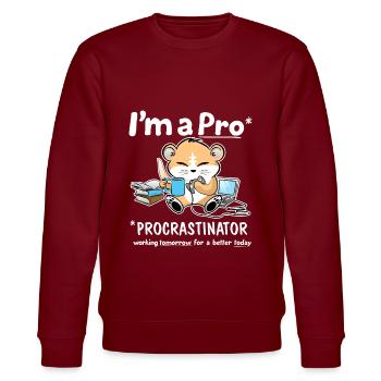 Procrastinateur - Sweat bio CHANGER Stanley/Stella Unisexe - bordeaux - Devant - Nik (191cm) & Marisol (170cm)