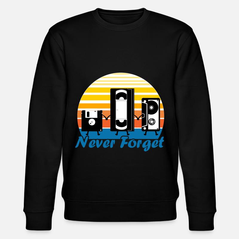Never forget - Stanley/Stella CHANGER Unisex Organic Sweatshirt - black