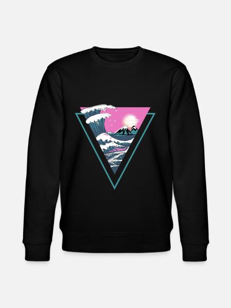 Waves - Stanley/Stella CHANGER Unisex Organic Sweatshirt - black