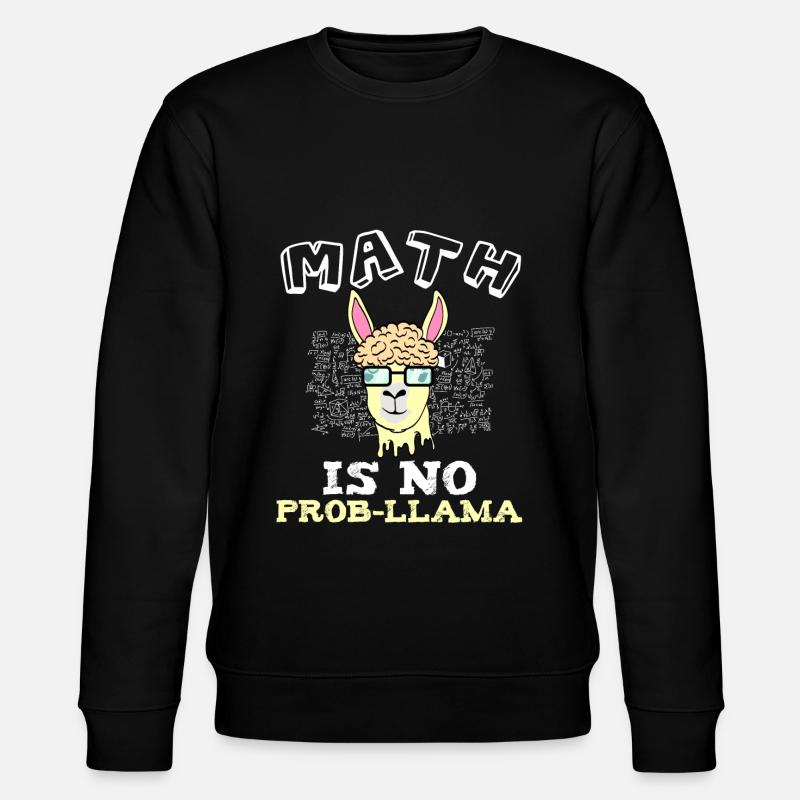 AlpakaHemd mit einer MatheIllustration des - Stanley/Stella Unisex Bio-Sweatshirt CHANGER - Schwarz