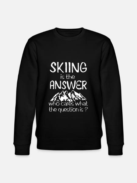 Skiing is the answer - Stanley/Stella CHANGER Unisex Organic Sweatshirt - black