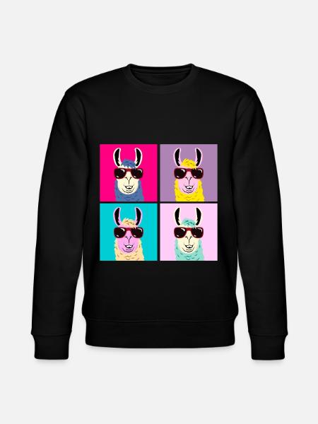 Llama - Stanley/Stella CHANGER Unisex Organic Sweatshirt - black