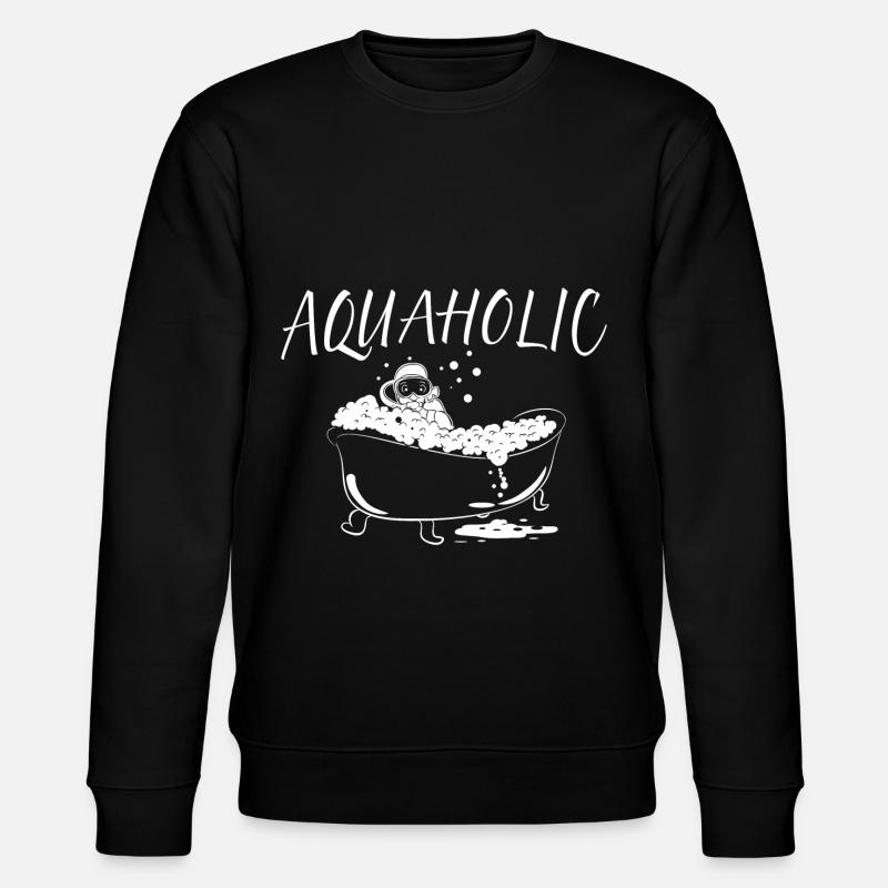 Aquaholic - Stanley/Stella Unisex Bio-Sweatshirt CHANGER  - Schwarz