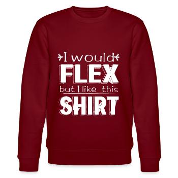 I would Flex - Stanley/Stella Unisex Bio-Sweatshirt CHANGER  - Burgunderrot - Vorne - Nik (191cm) & Marisol (170cm)