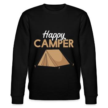 Tente Happy Camper - J'aime le camping - Sweat bio CHANGER Stanley/Stella Unisexe - noir - Devant - Nik (191cm) & Marisol (170cm)