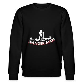 The Amazing Wander-Man - Stanley/Stella Unisex Bio-Sweatshirt CHANGER  - Schwarz - Vorne - Nik (191cm) & Marisol (170cm)