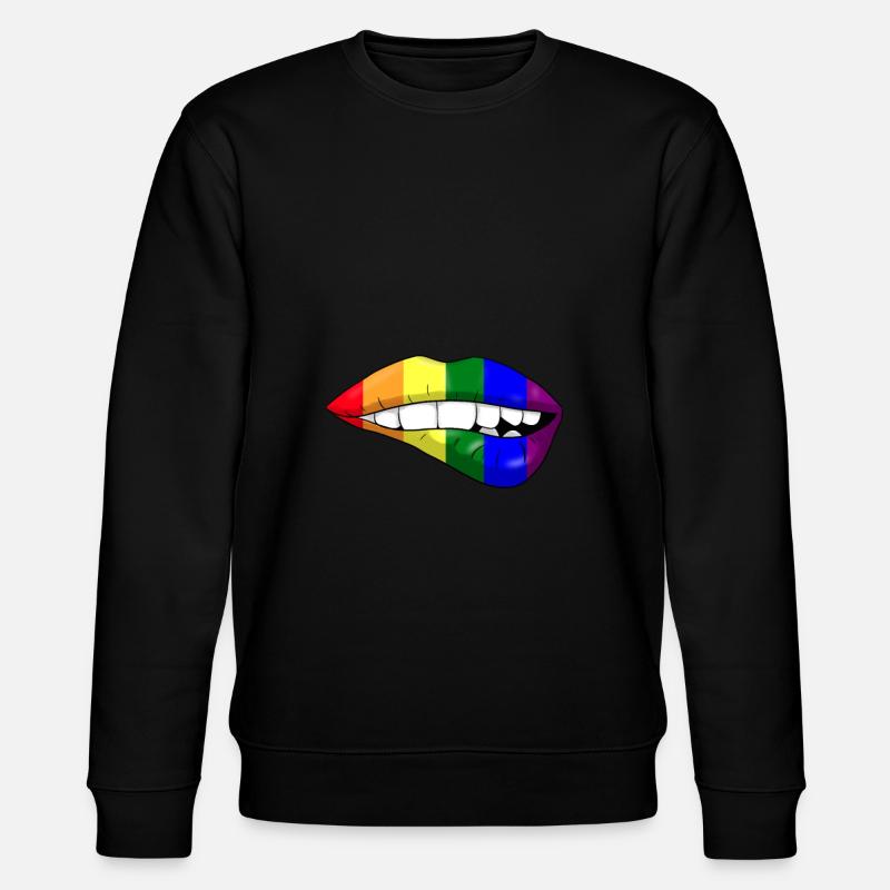 LGBT Lips - Stanley/Stella CHANGER Unisex Organic Sweatshirt - black
