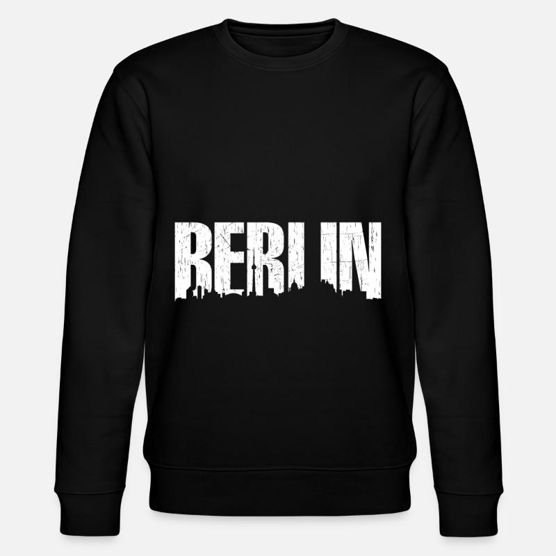 Berlin Skyline Patriotic - Stanley/Stella Unisex Bio-Sweatshirt CHANGER  - Schwarz