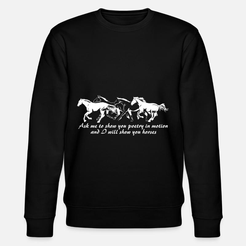 Horse Riding - Stanley/Stella Unisex Bio-Sweatshirt CHANGER  - Schwarz