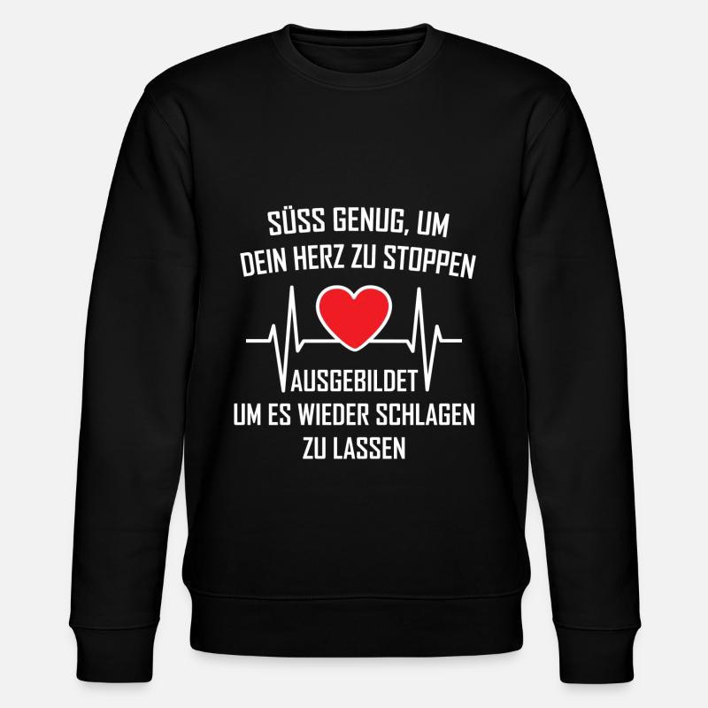 Lebensretter Sanitäter Arzt Herz - Stanley/Stella Unisex Bio-Sweatshirt CHANGER  - Schwarz