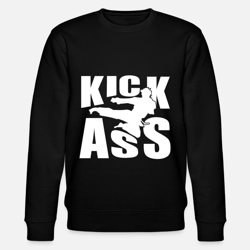 Kick ass kick - Stanley/Stella CHANGER Unisex Organic Sweatshirt - black