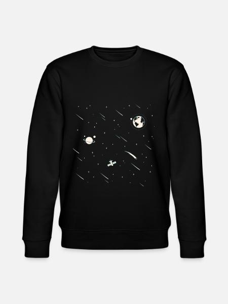 Space Astronaut Planet Rocket - Stanley/Stella CHANGER Unisex Organic Sweatshirt - black