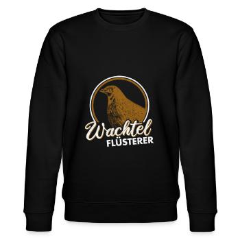 Wachtel Flüsterer - Stanley/Stella Unisex Bio-Sweatshirt CHANGER  - Schwarz - Vorne - Nik (191cm) & Marisol (170cm)