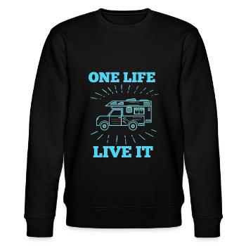 Offroad 4x4 4x4 cadeau atv - Sweat bio CHANGER Stanley/Stella Unisexe - noir - Devant - Nik (191cm) & Marisol (170cm)