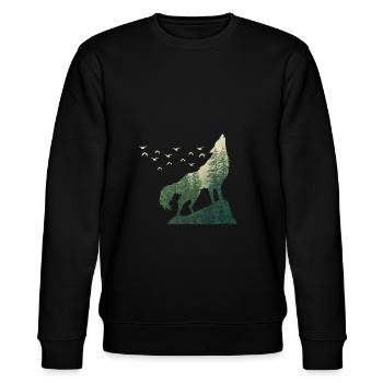 Protection de l'environnement Protection du climat Wolf Forest Nature Rescue - Sweat bio CHANGER Stanley/Stella Unisexe - noir - Devant - Nik (191cm) & Marisol (170cm)