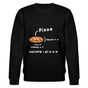 Pizza Mathe Mathematik Physik Lehrer Meme - Stanley/Stella Unisex Bio-Sweatshirt CHANGER  - Schwarz - Vorne - Nik (191cm) & Marisol (170cm)