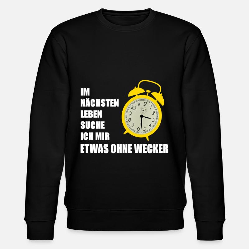 etwas ohne Wecker - Stanley/Stella Unisex Bio-Sweatshirt CHANGER  - Schwarz