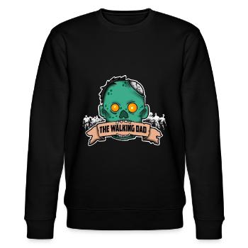 Der marschierende Vater - The walking dad - Stanley/Stella Unisex Bio-Sweatshirt CHANGER  - Schwarz - Vorne - Nik (191cm) & Marisol (170cm)