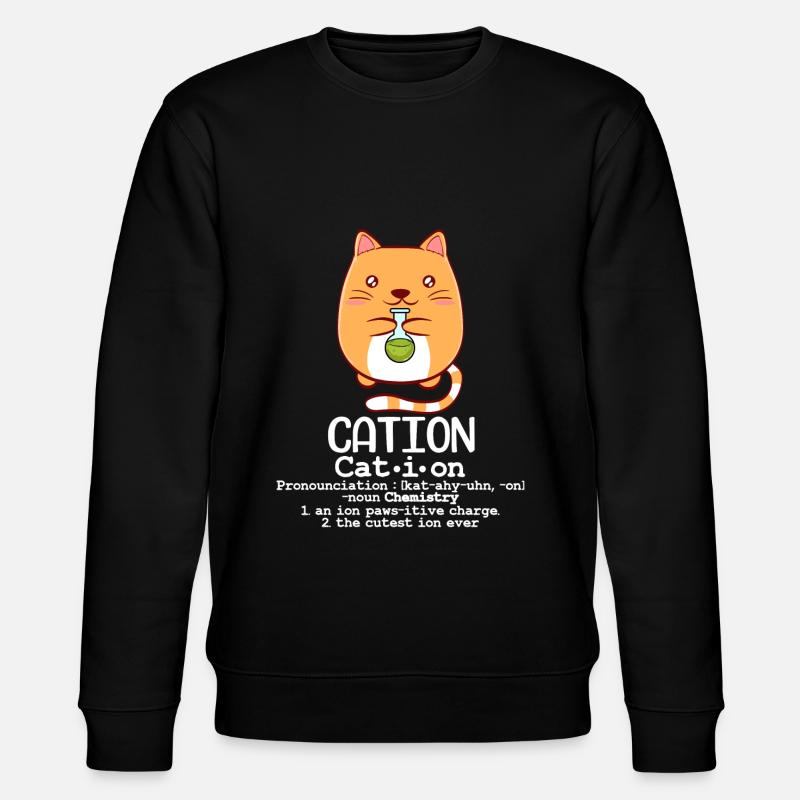 WissenschaftsKationexperimentelles - Stanley/Stella Unisex Bio-Sweatshirt CHANGER  - Schwarz