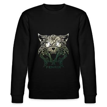 Fenrir loup, mythologie viking fond nature - Sweat bio CHANGER Stanley/Stella Unisexe - noir - Devant - Nik (191cm) & Marisol (170cm)